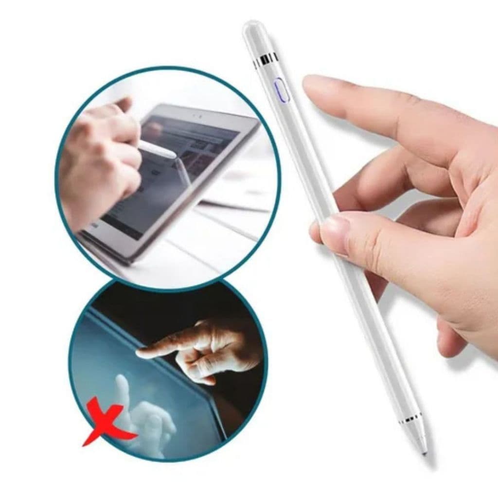 Caneta Stylus Pen Touch Ponta Fina Preta e Branca
