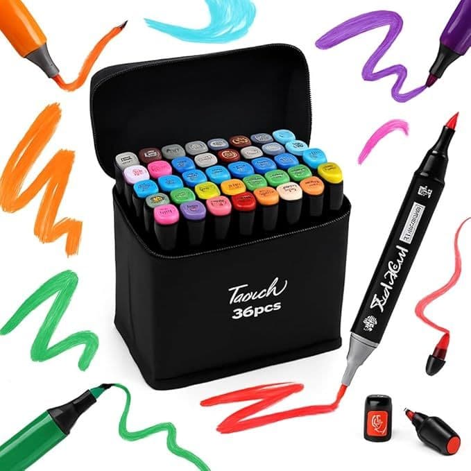Caneta Hidrocor Para Colorir Desenho Profissional 24,36, 48, 60, Cores Conjunto De Canetinhas