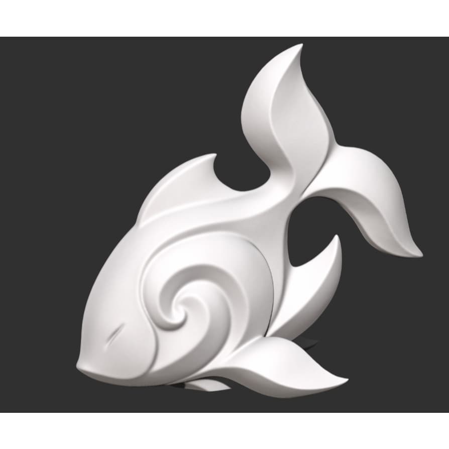 Escultura Decorativa PEIXE - Impressão 3d