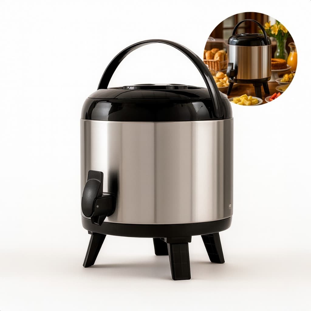 Botijão Garrafão Térmico Conserva Bebida Quente 8h Fria 16h Inox 5,5 Litros
