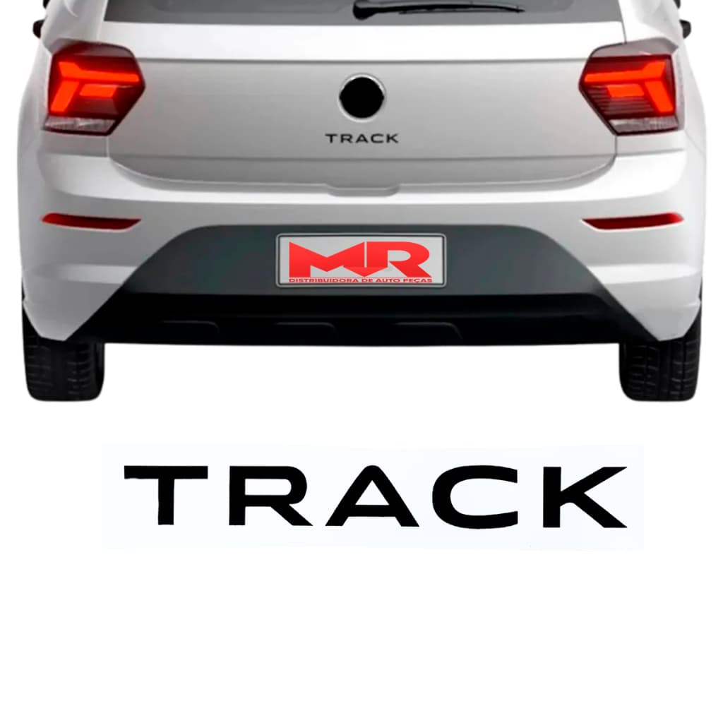 Adesivo Emblema Tampa Traseira Vw Polo Track 2023 2024 2025 2026 Preto