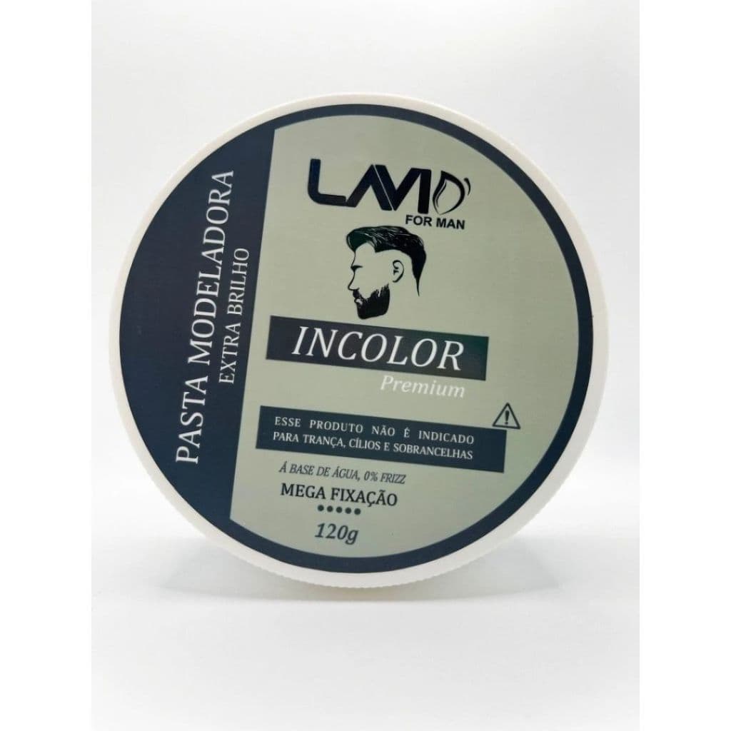 Pomada modeladora masculina Lavid for man incolor 120g mega fixação extra brilho