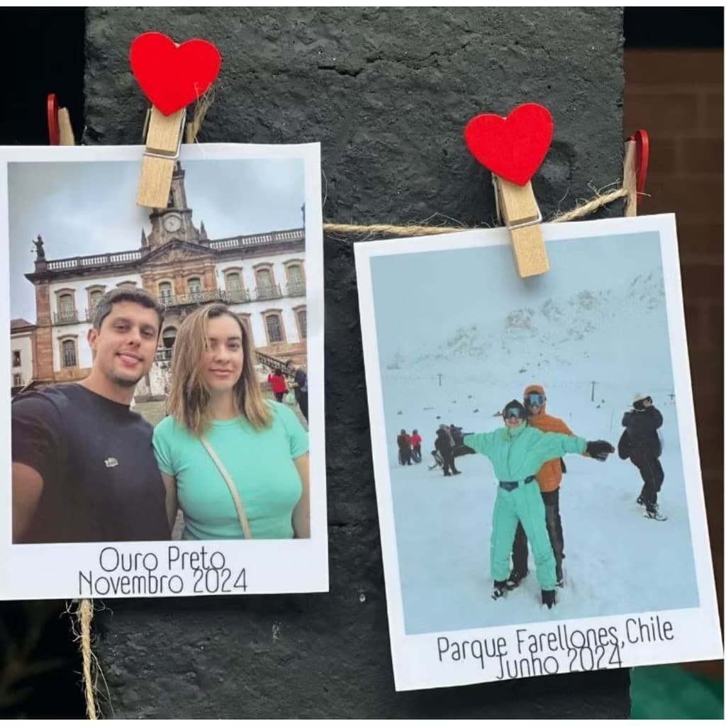 Mini prendedores CORAÇÃO + VARAL (SEM FOTO SOMENTE VARAL + PRENDEDOR)