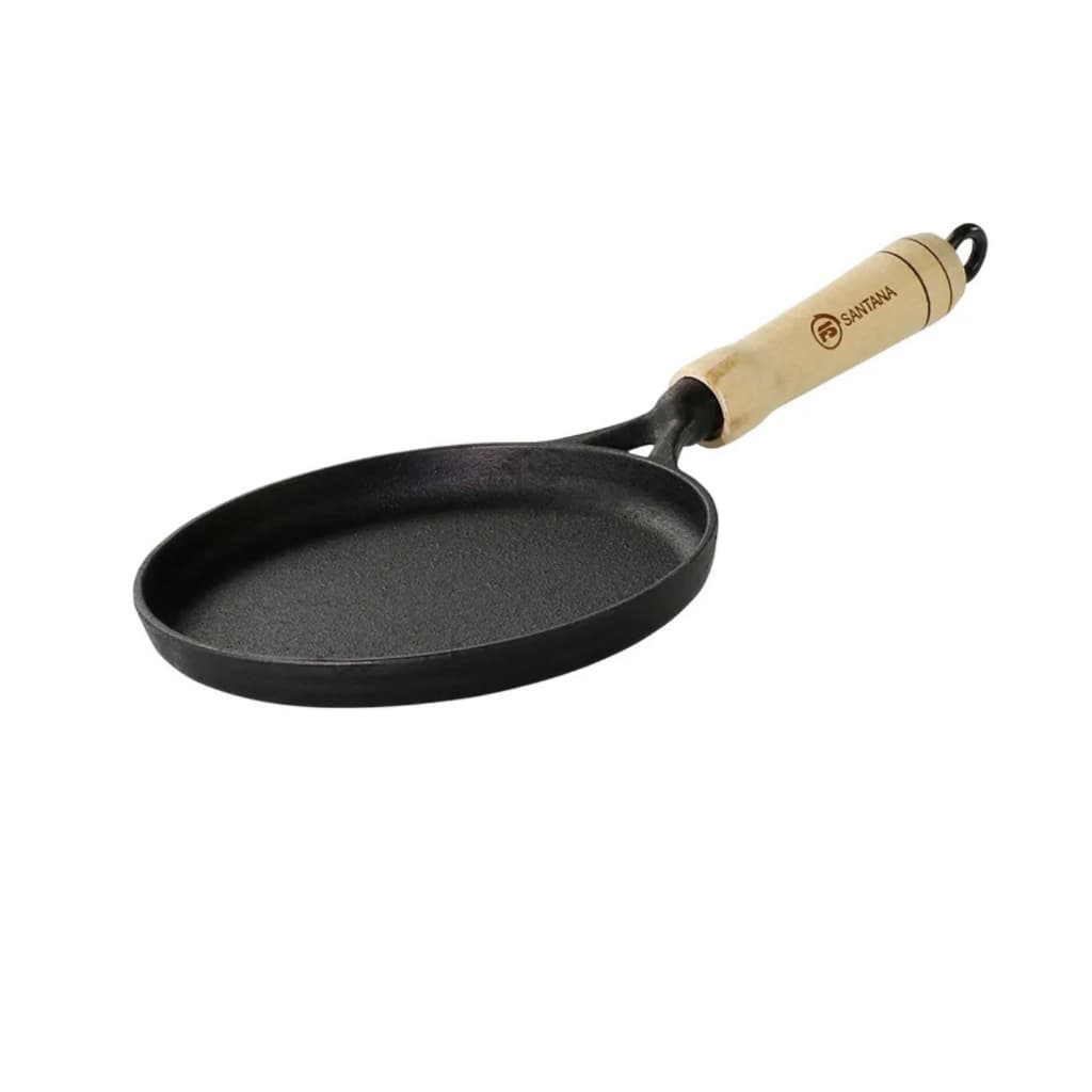 Frigideira Ferro Tapioca 22cm com Cabo Madeira Sant'ana
