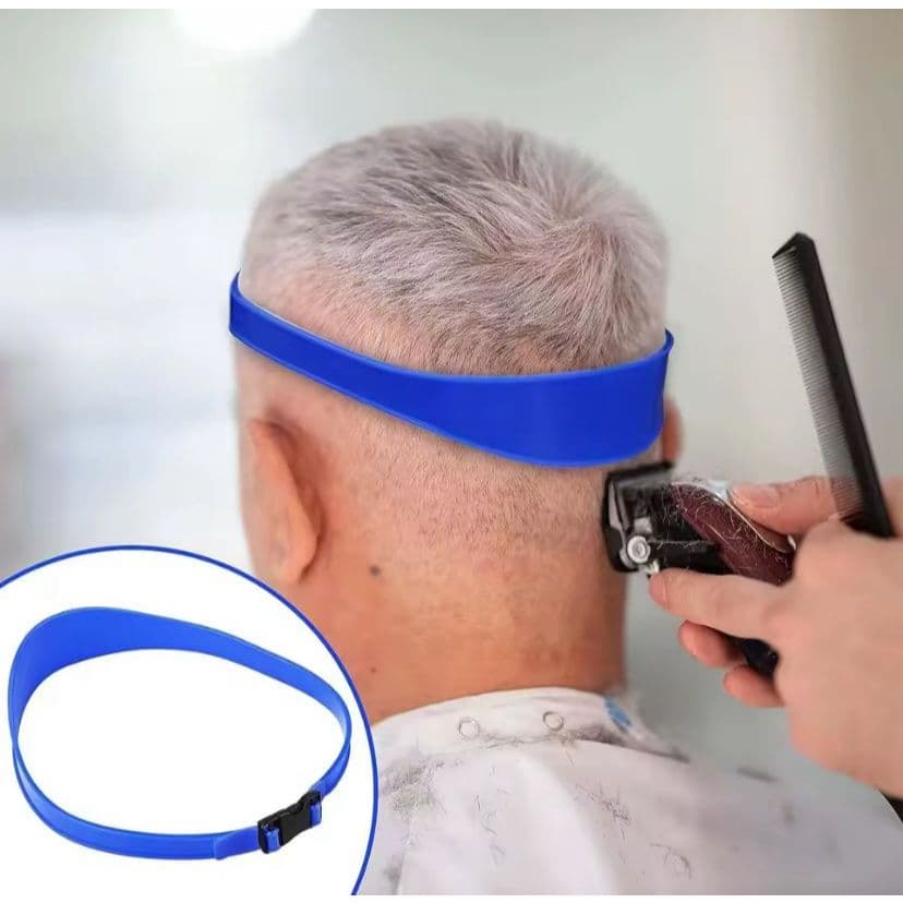 Faixa Guia para Cortar Cabelo Sozinho Corte Degradê com Precisão Elástico Ajustável