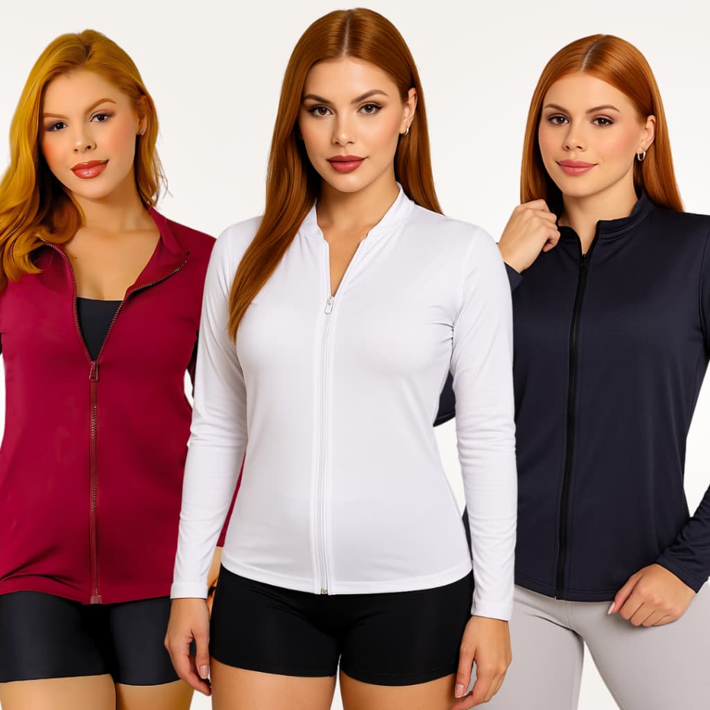 Jaqueta Academia Corta Vento Casaquinho Casaco Zíper  Fit Proteção Solar Treino Academia Slim Blusa Termica