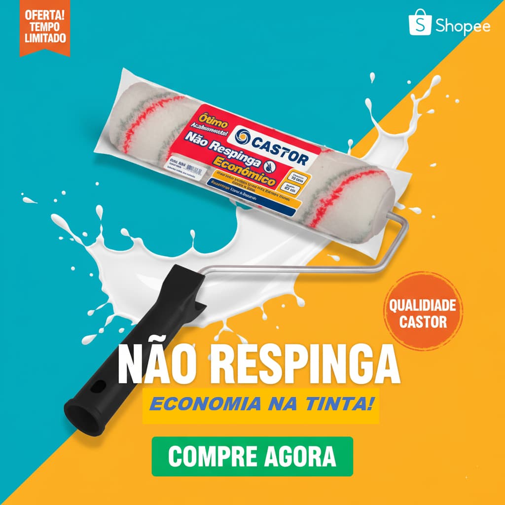 ROLO DE PINTURA ORIGINAL REFORÇADO - QUALIDADE, ECONOMIA E PINTURA ANTE RESPINGO