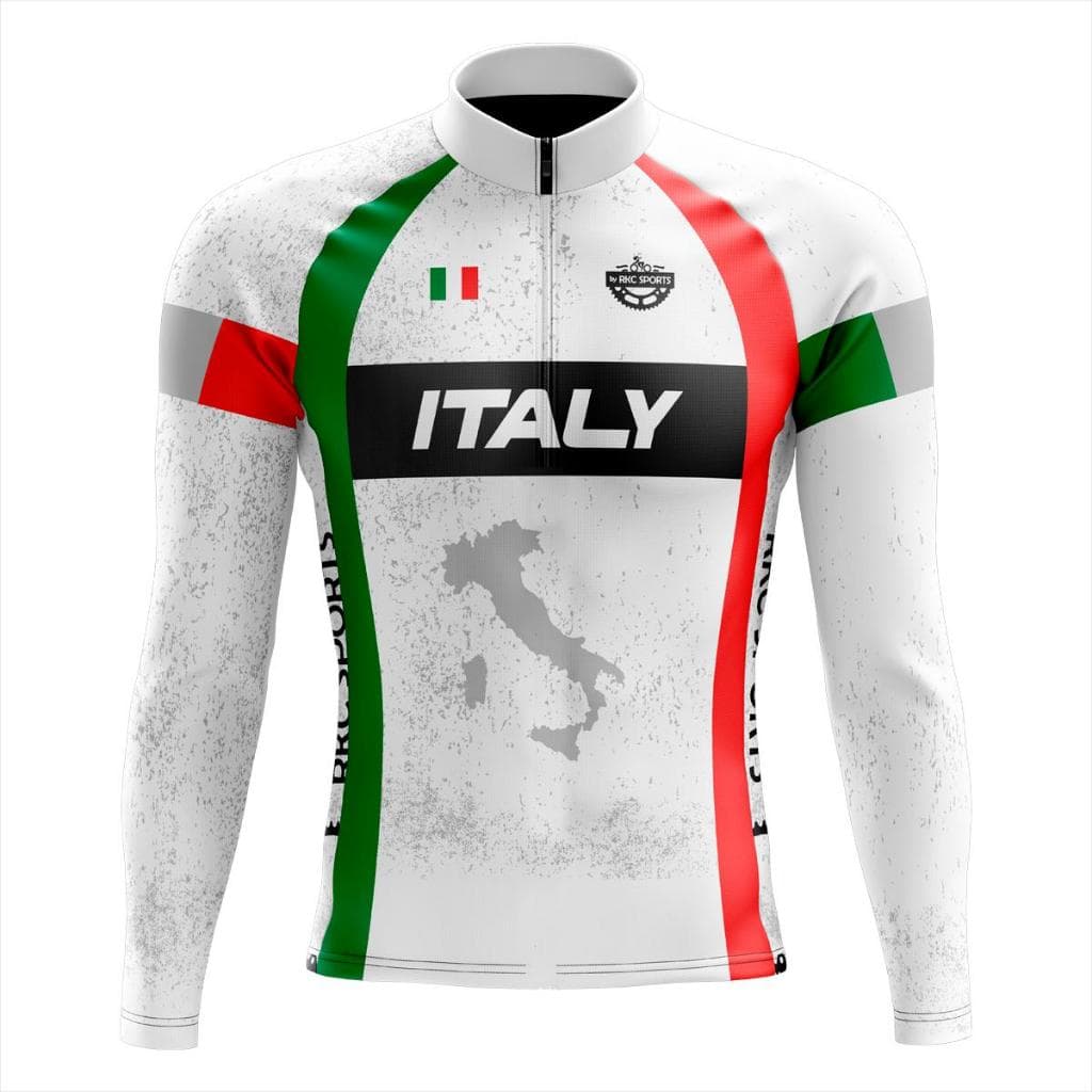CAMISA CICLISMO MASCULINA MOUNTAIN BIKE MANGA LONGA PROTEÇÃO UV RKC SPORTS ITÁLIA CINZA