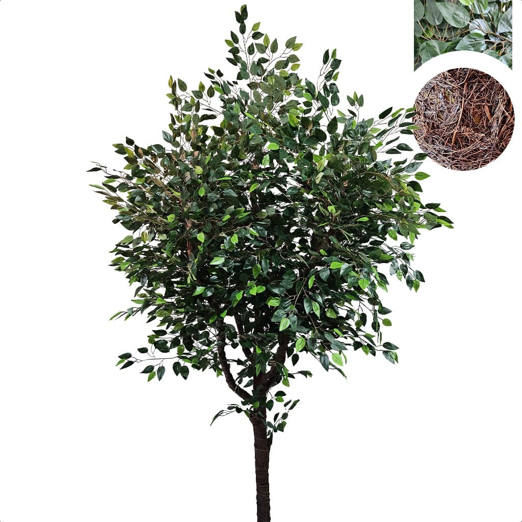 Árvore Artificial Ficus Verde Gigante Toque Real 380cm Sem Vaso