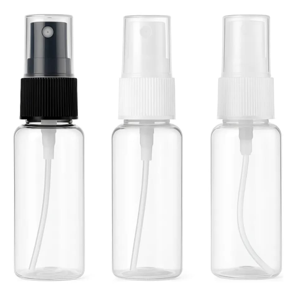 20 Frascos Pet 30 Ml Cilíndrico Válvula Spray Para Perfumes