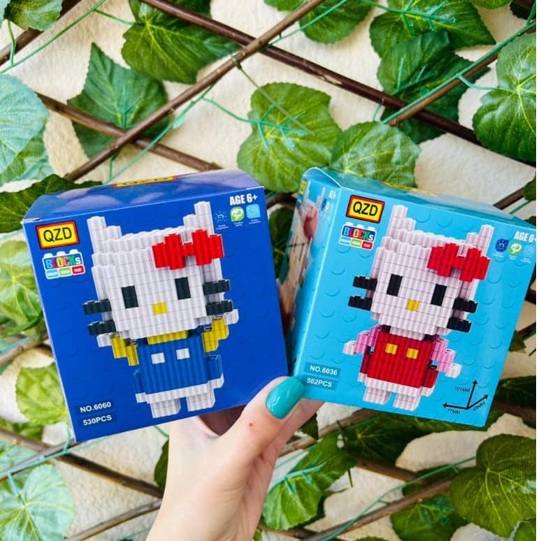 Mini Blocos de Montar Hello Kitty Mini Peças Blocos De Montar Brinquedos Diversão Kawaii Bricks.