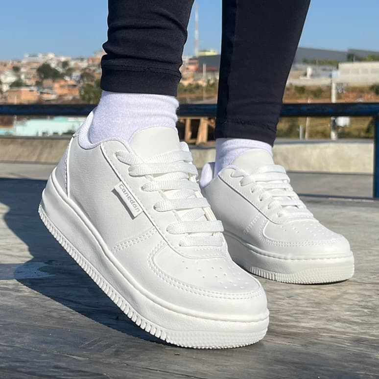 tenis Casual Branco Plataforma Premiun Original Canedan Feminino academia Barato Promoção!