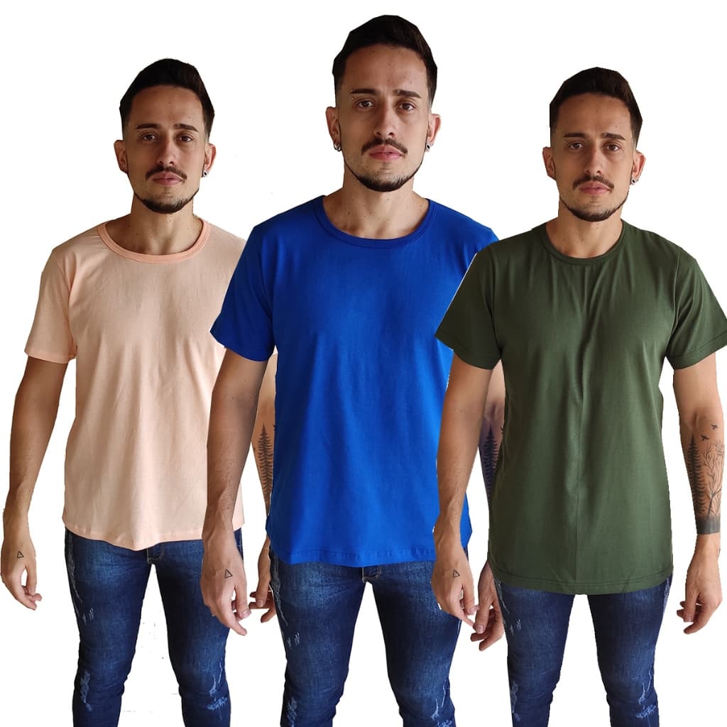 1 2 3 4 ou 5 Camisetas Masculinas do P ao GG