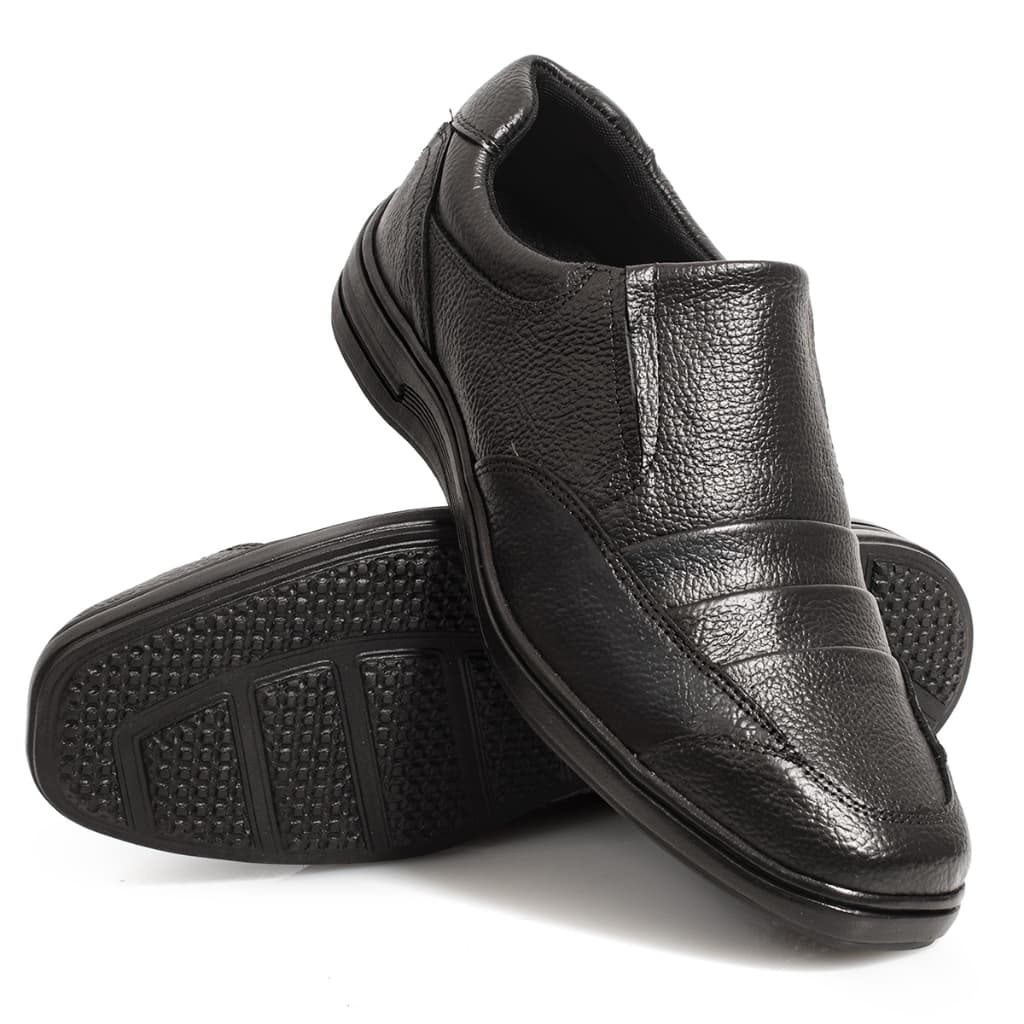 Sapato Confort Masculino Couro Legitimo Calço Pratico Estilo Moderno Ideal Para Negocios