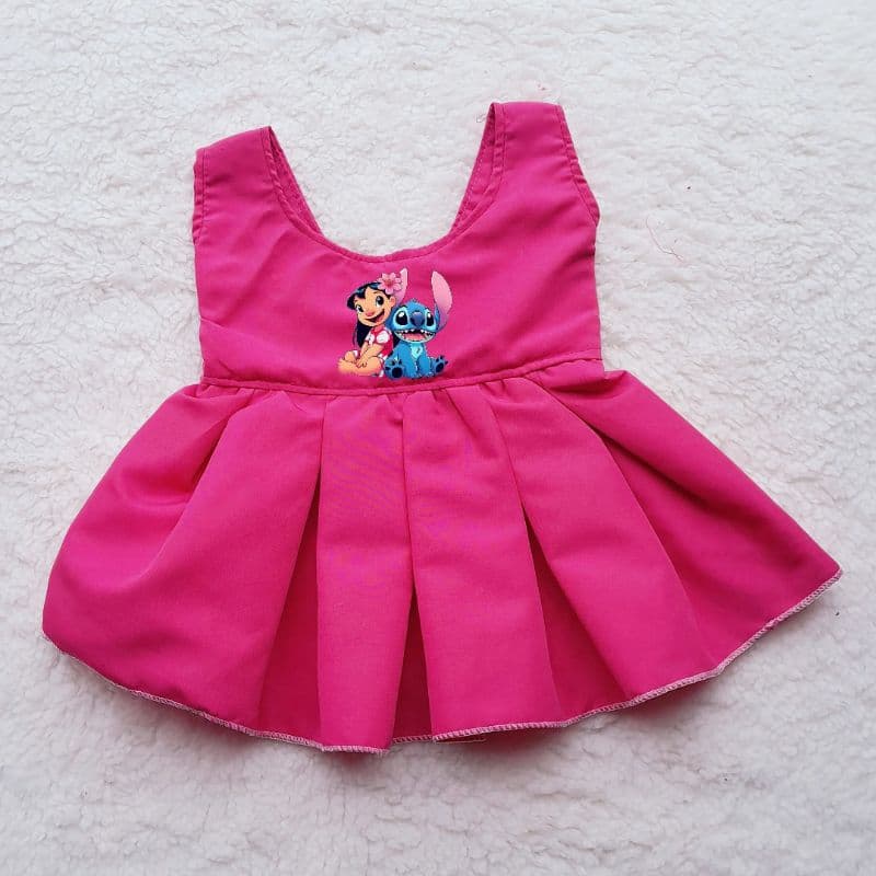 vestido para pet fêmea com fecho em velcro/ LILO E STITCH