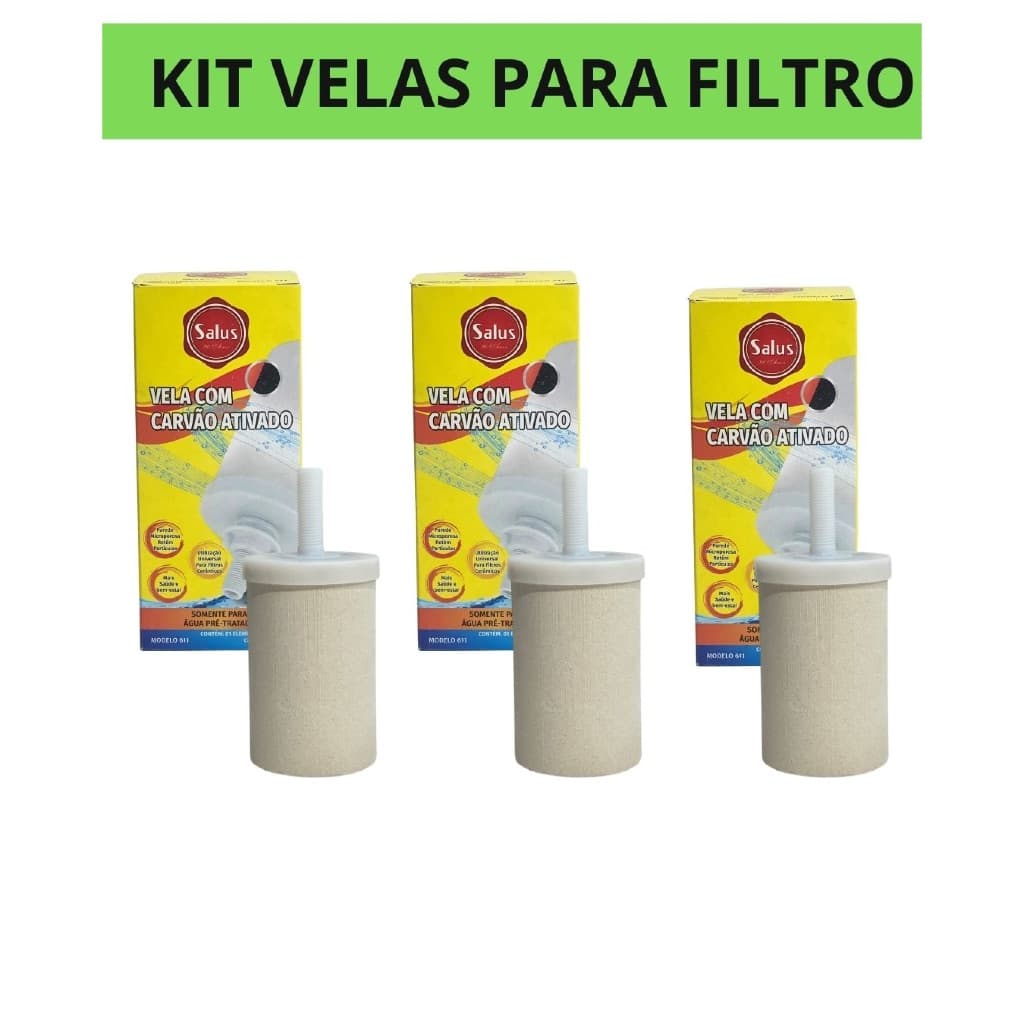 Vela Carvão Ativado para Filtro de Água de Barro