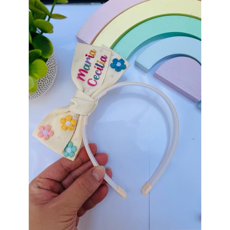 Tiara de cabelo infantil personalizada, tiara personaliza, tiara com nome, tiara de menina com nome