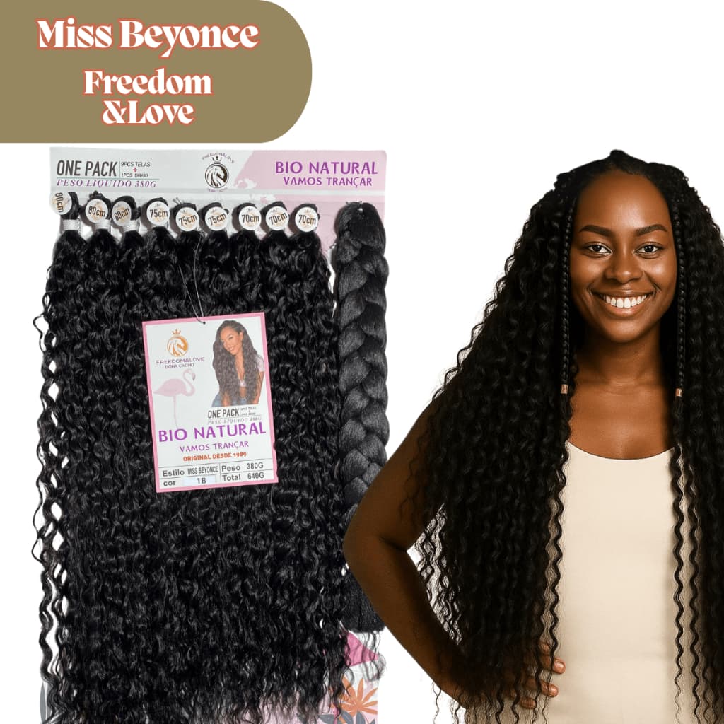 Cabelo Bio Natural Miss Beyoncé Freedom Love Cacheado 380g 80cm