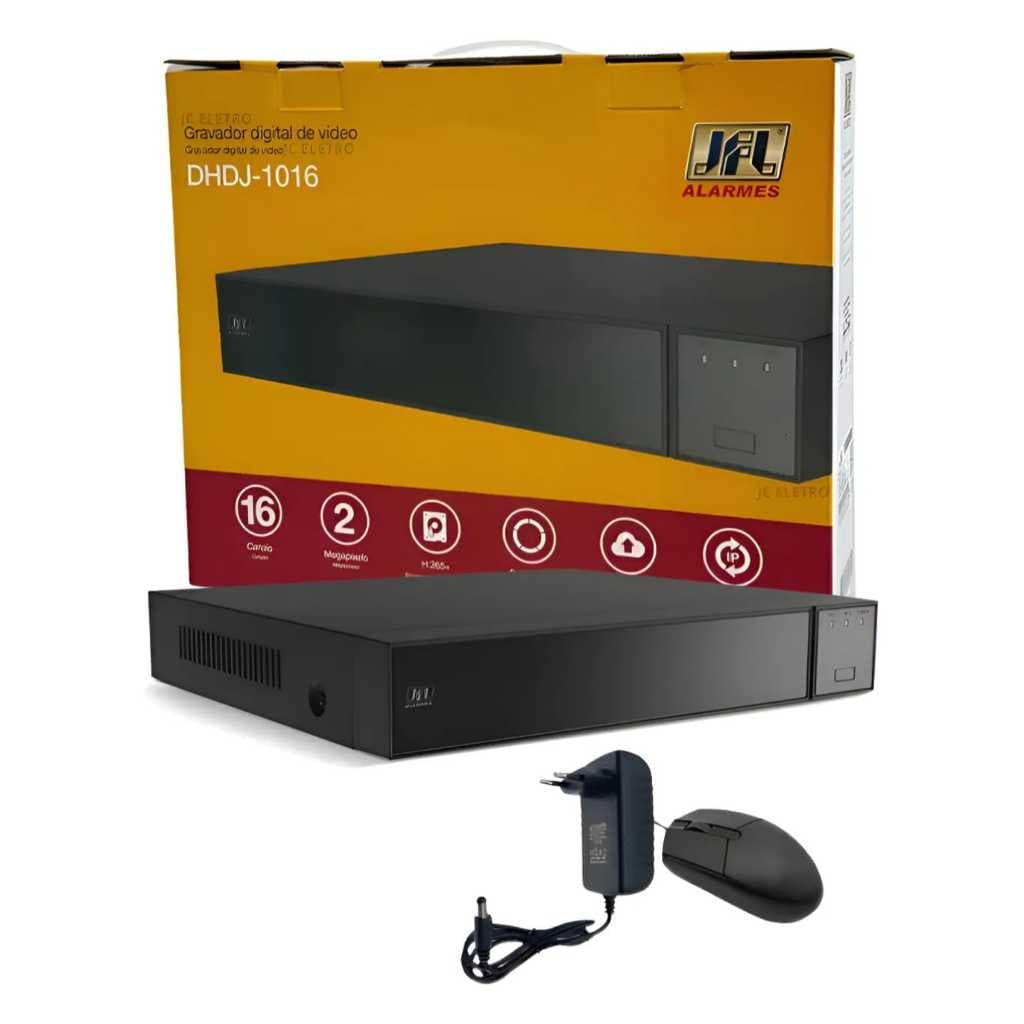 DVR JFL DHDJ-1016 16 Canais Full HD 1080N H.265+ Pentaflex