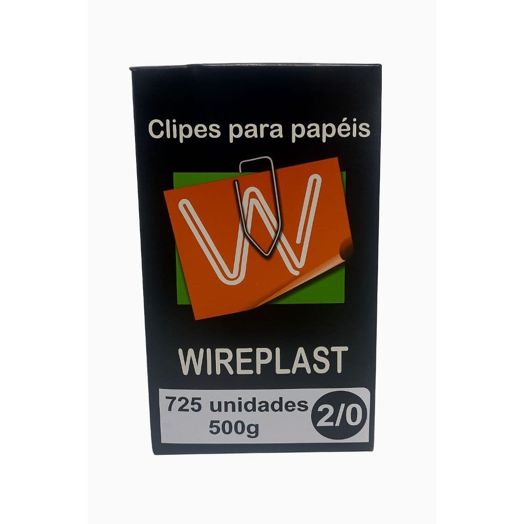 Clipes Wireplast 2/0 -3/0 -4/0 –6/0 - 8/0 (500g) – Escritório, Escola, Papelaria