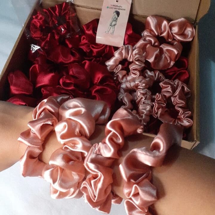 KIT 10 SCRUNCHIES PARA CABELOS // XUXINHAS ANTIFRIZZ