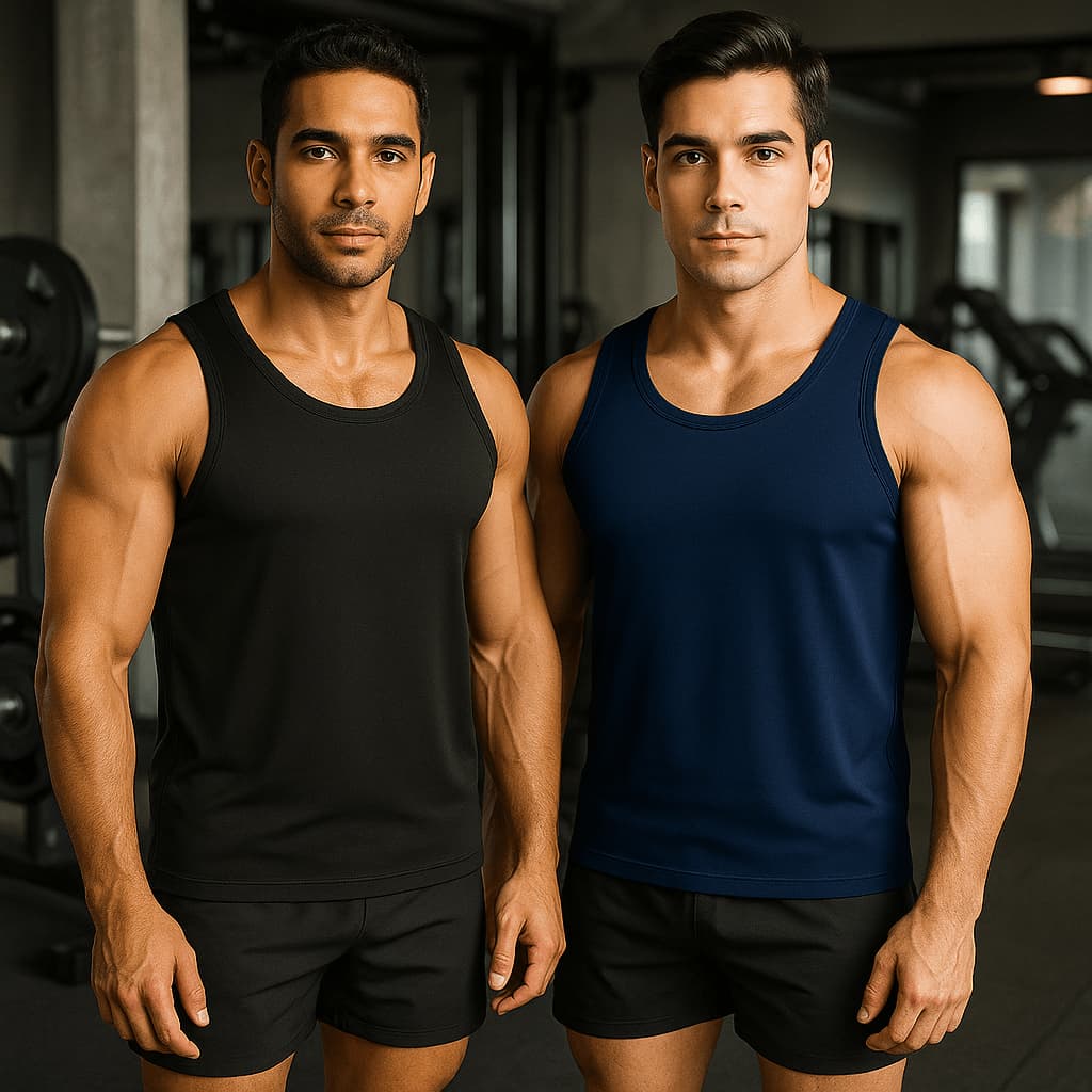 Kit 2 Camiseta Masculina Regata Fitness Academia Dry Fit Conforto