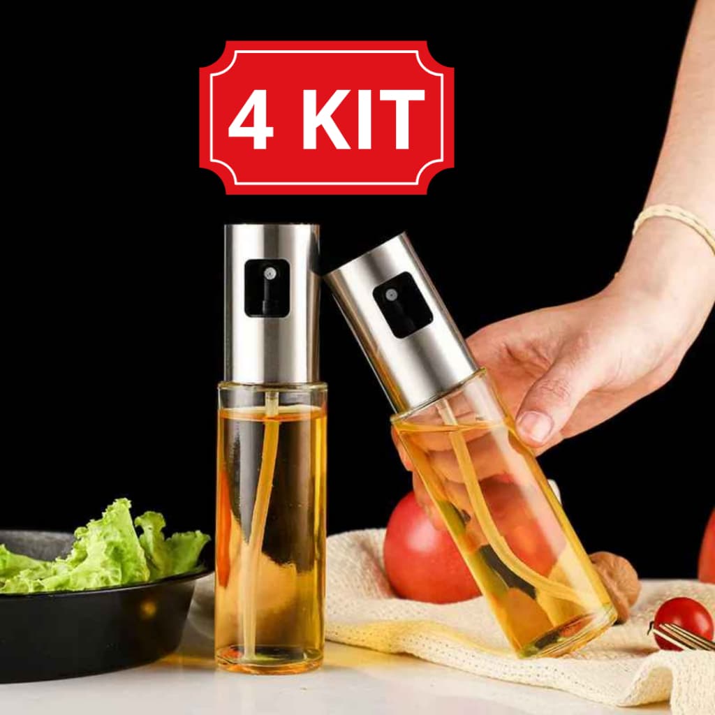 Kit 4 Peças De Borrifador Azeite Pulverizador Culinário Para Cozinha 150ml