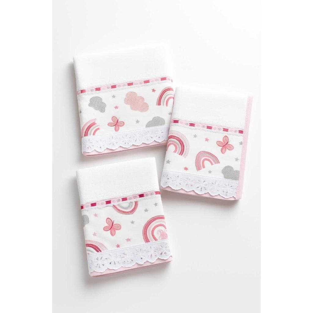 Kit Fralda de Ombro Bebe 3 Pcs Algodao Macio e Aconchegante