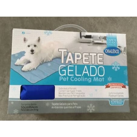 TAPETE GELADO CHALESCO MÉDIO TAPETE PARA CACHORRO COLCHONETE TERMICO PARA O VERAO COLCHAO DE GEL
