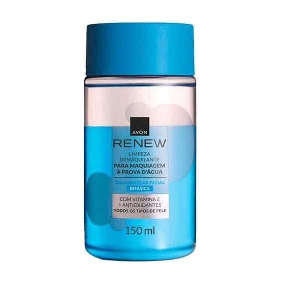 Renew Água Micelar Facial Bifásica 150ml Avon - Para Maquigem à Prova D`Água