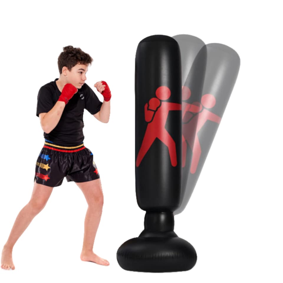 Saco de Pancadas Inflavel 160cm + Bomba Manual - Boxe Muay-Thai Crossfit Boxe Fight Training