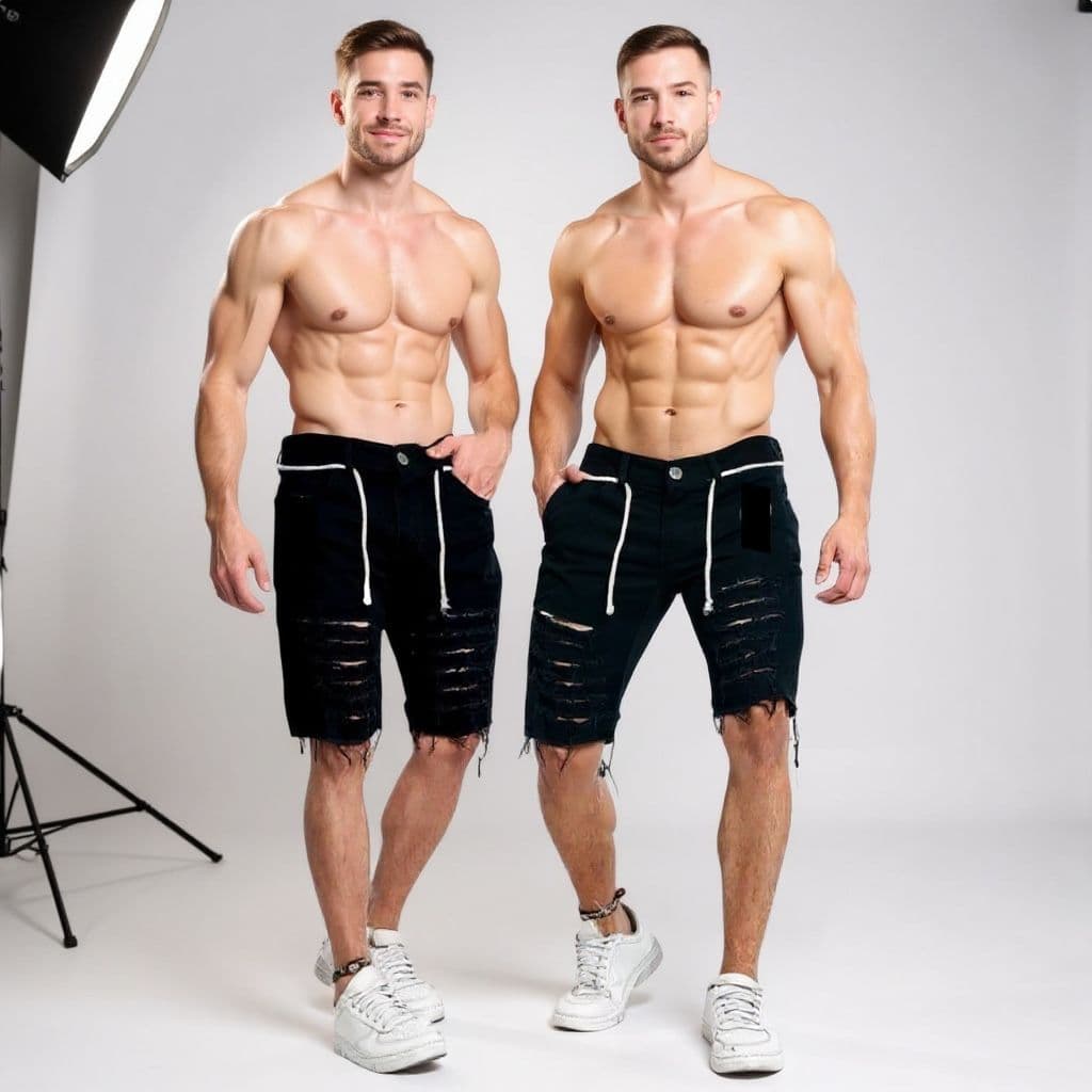 Bermuda Jeans Masculina lisa Elastano promocao Com Lycra slim Premium