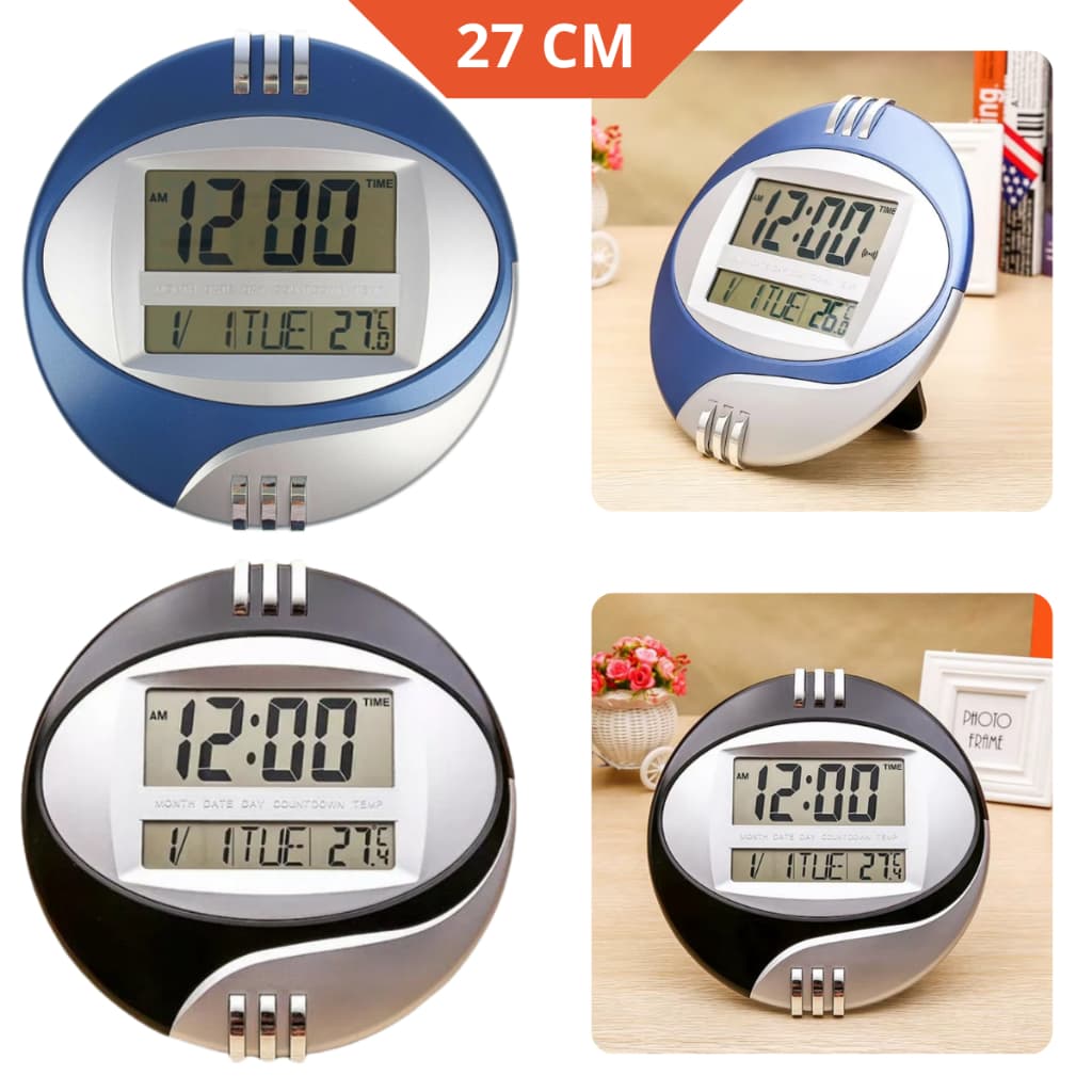 Relógio de Mesa e Parede Digital Cozinha Sala Data Hora