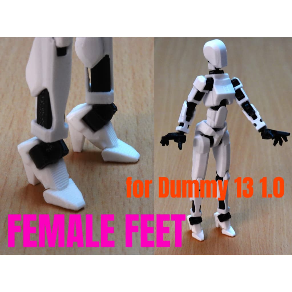 Sapato Pés Femininos para Dummy 13 Mulher Acessórios Decoração - Impressão 3D