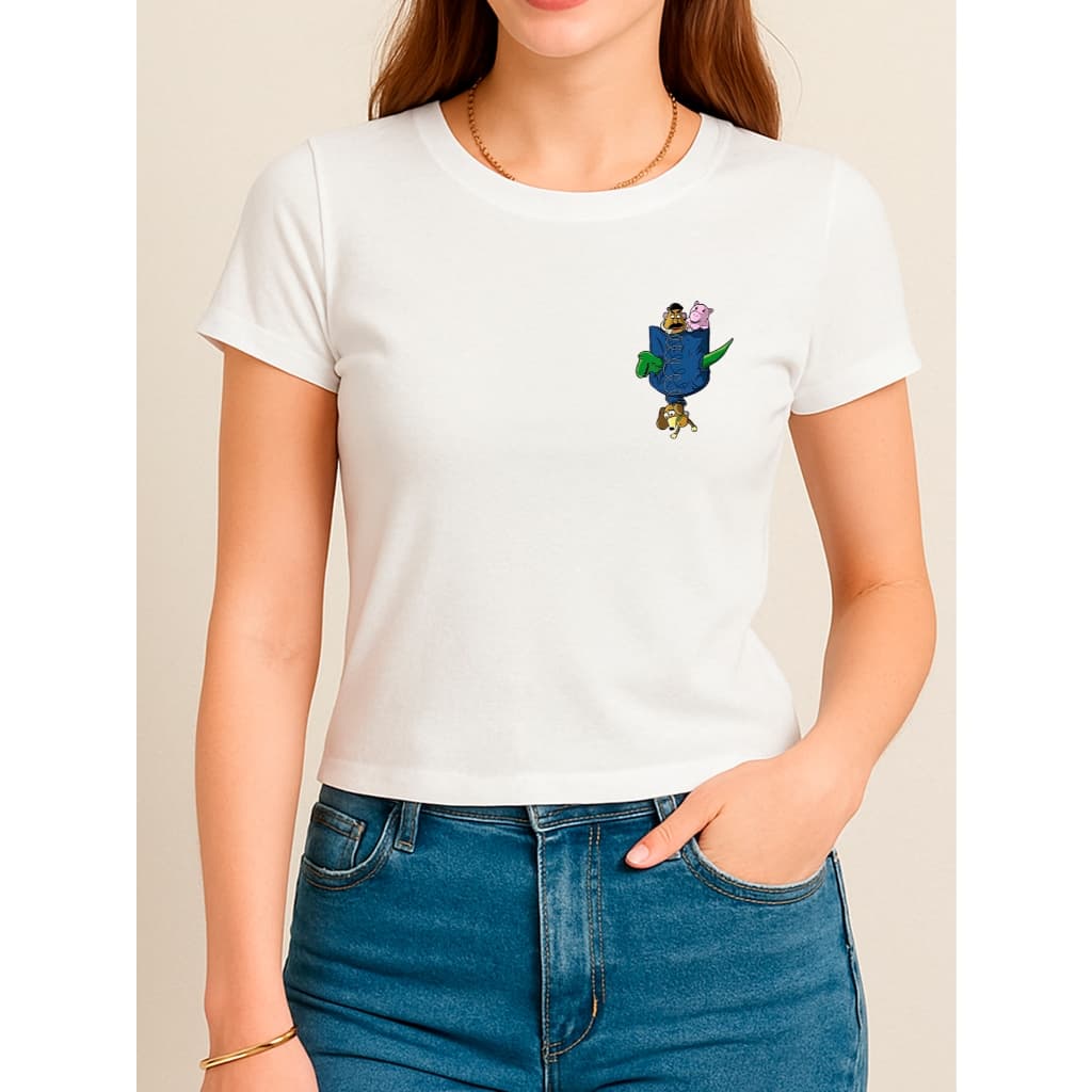 Camiseta Babylook Feminina Estampada 100% Algodão Toy Story Personagens Filme Tendência Moda