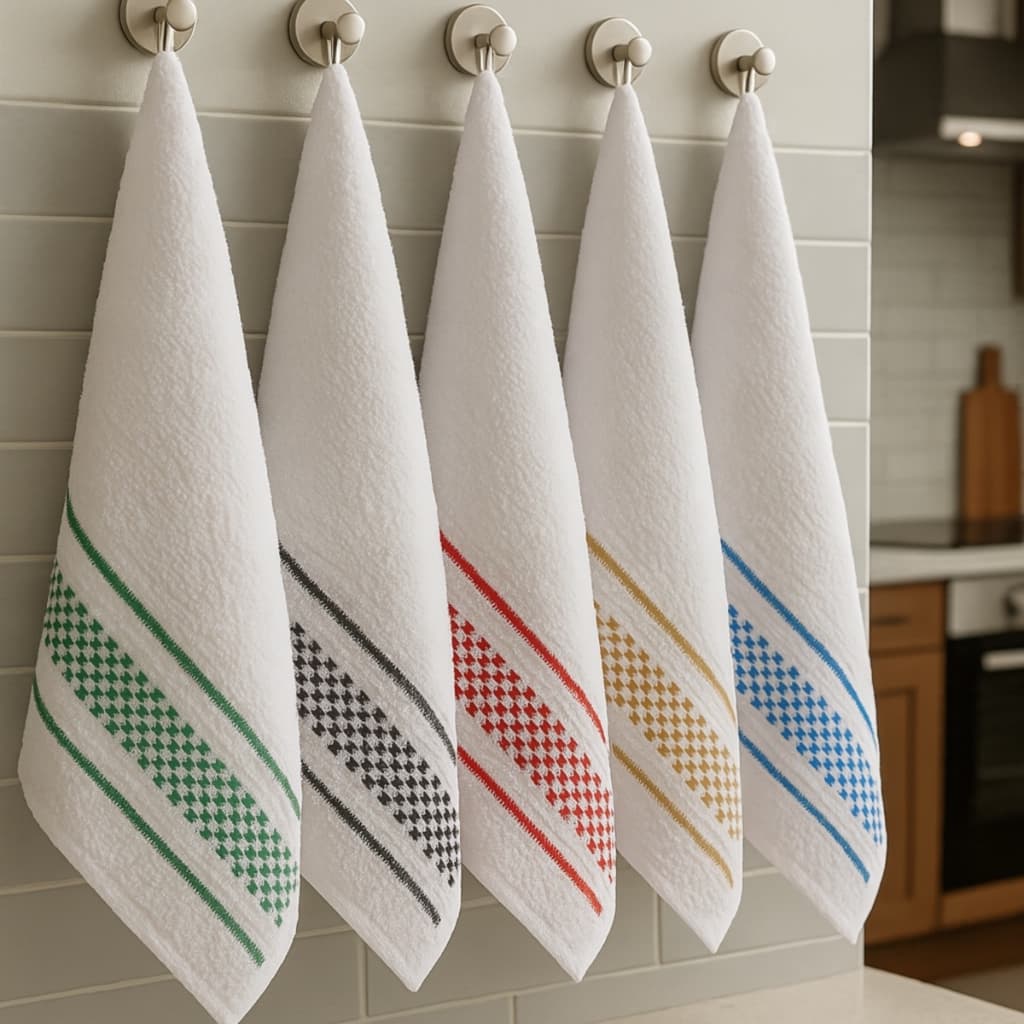 Panos de Cozinha Copa 5 Unidade Kit Xadrez 100% Algodão Premium Louças Limpeza