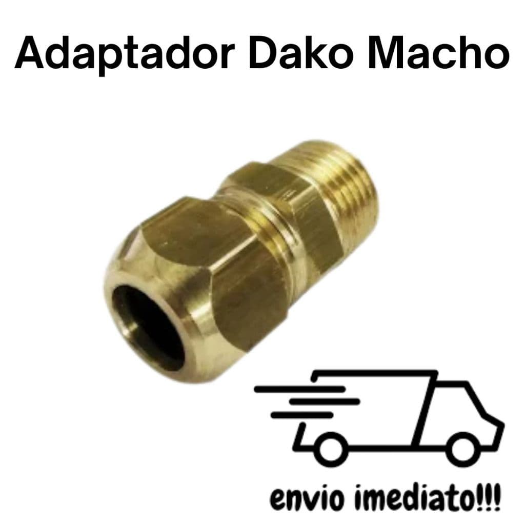 Adaptador Dako Macho para Fogão 1/2 Polegada latão Rosca Externa