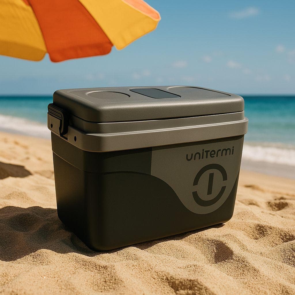 Caixa Térmica Cooler 45 Latas, Cor Preta Grande 30l Com Alça Unitermi