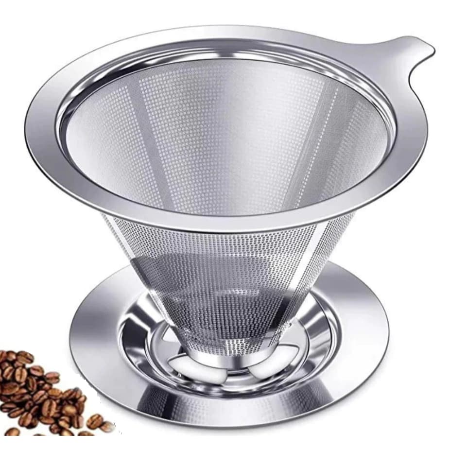 Filtro De Café Reutilizável Aço Inox Modelo 102 -  Coar Café Tradicional Sem Papel