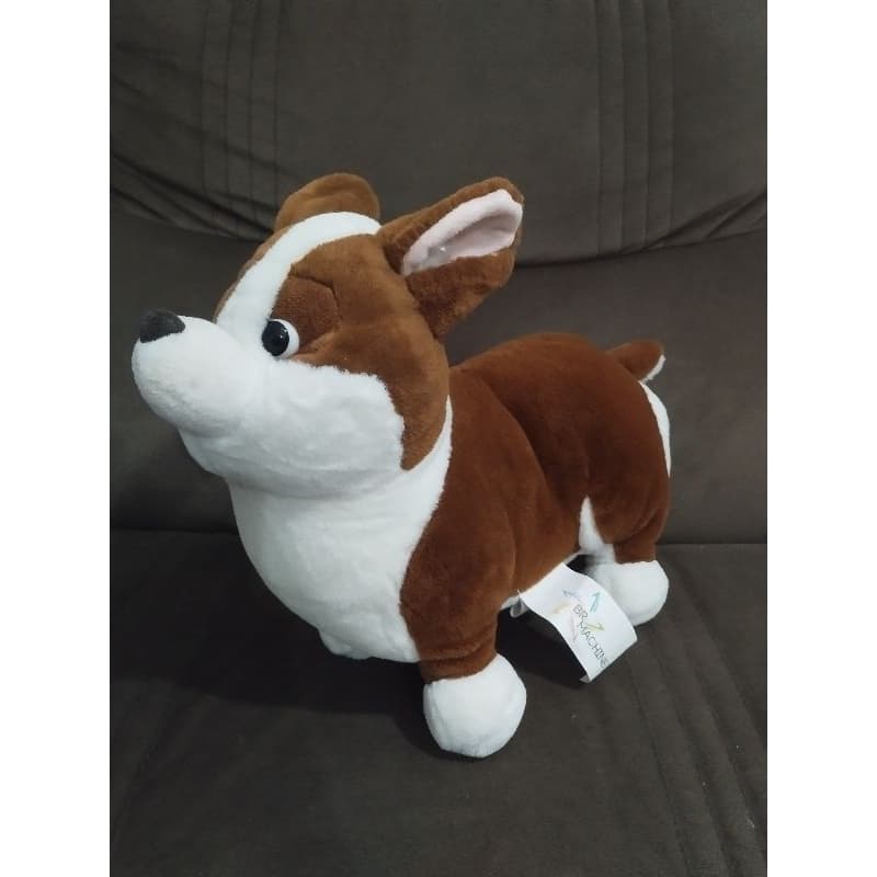 Brinquedo Pelúcia Cachorro Corgi BR Machine