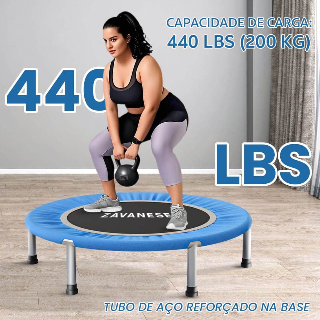 Mini trampolim profissional suporta até 200 kg 1 M Rosa, azul ou preto