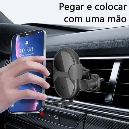 Suporte Veicular Celular Com Carregador Por Indução Sem Fio -J2