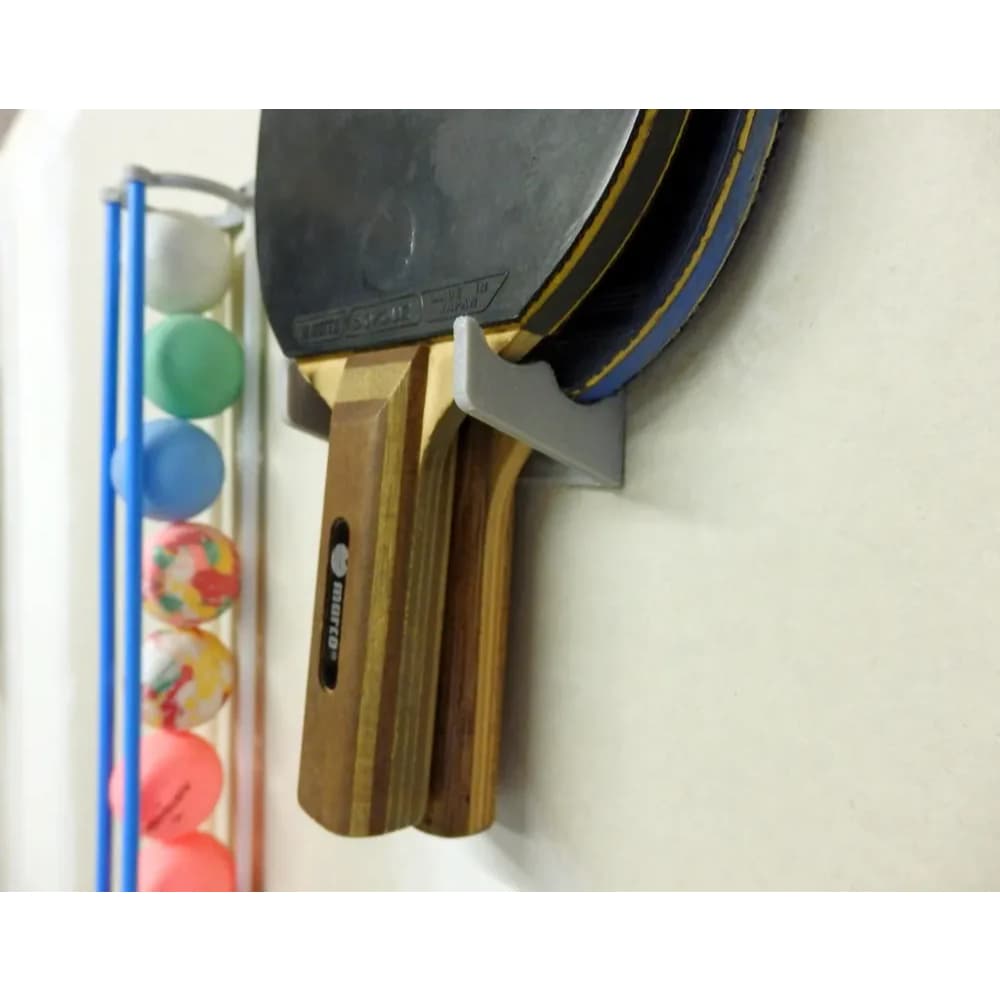 Suporte de Parede Duplo Para Raquetes Ping Pong Tênis De Mesa
