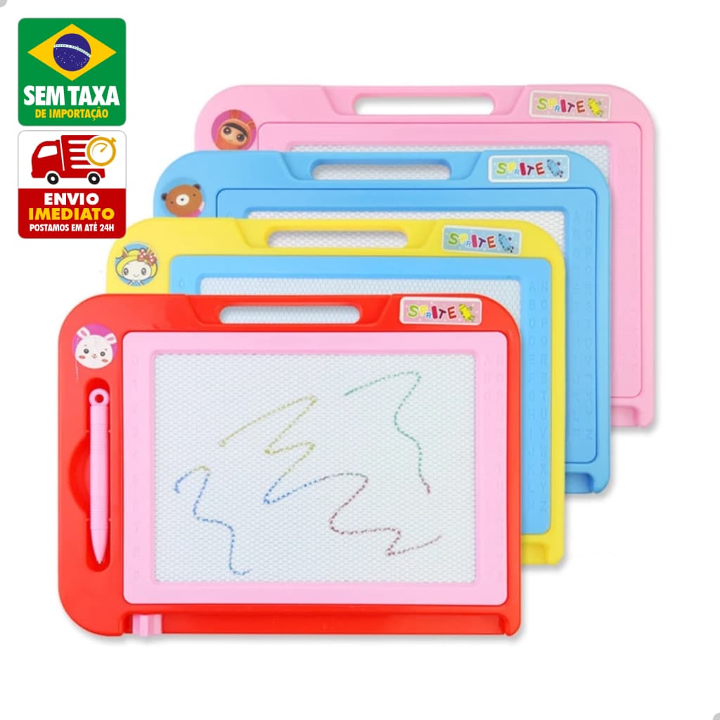 Quadro Infantil Lousa Mágica Magnética Para Desenhar Brinquedo Educativo Cores Sortidas