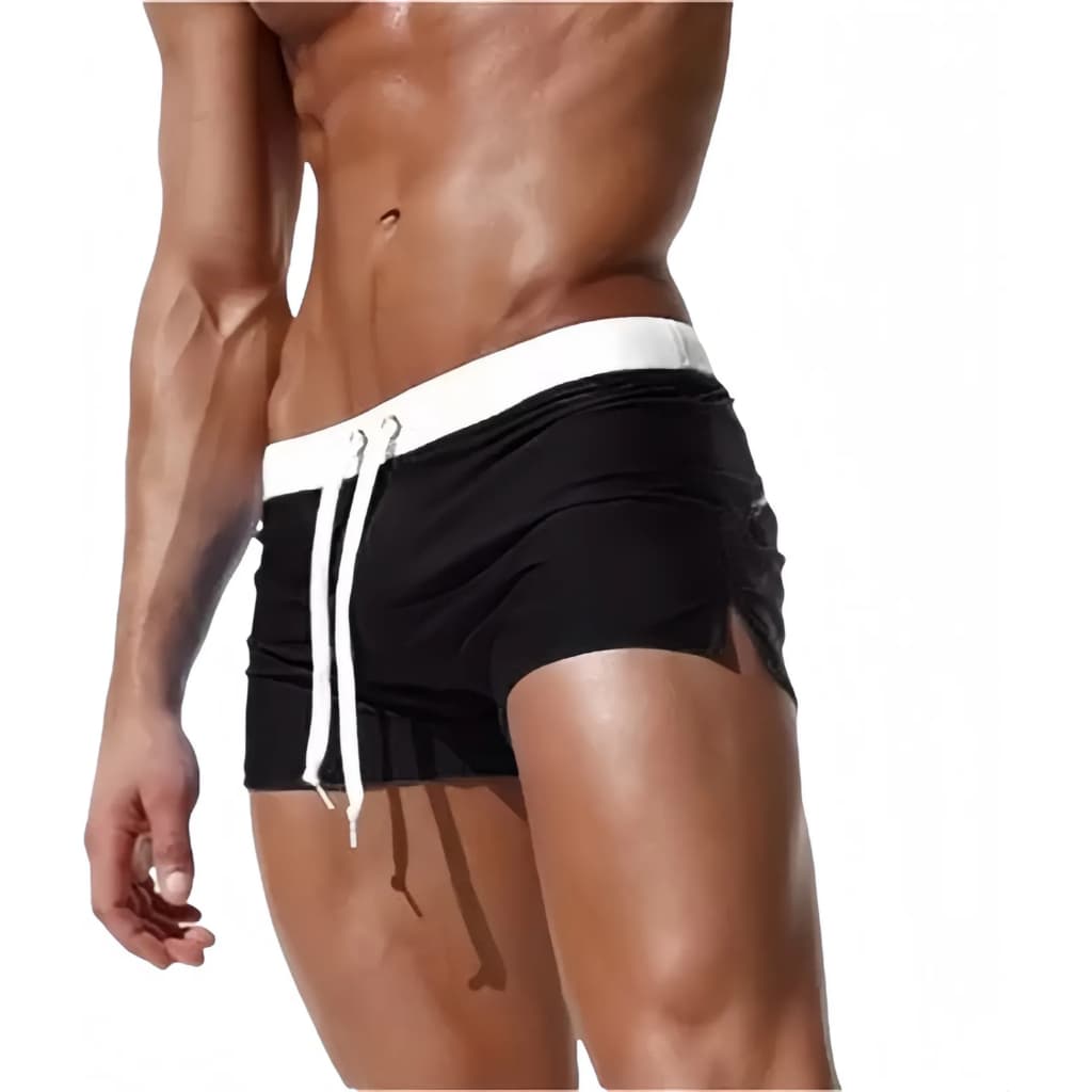 Calção De Banho Masculino Com Bolso Zíper Nas Costas