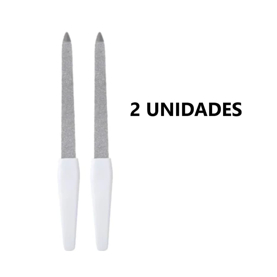 02 UNIDADES LIXA DE AÇO CABO PLÁSTICO SAFIRA 15 Cm GLOBAL REF 028