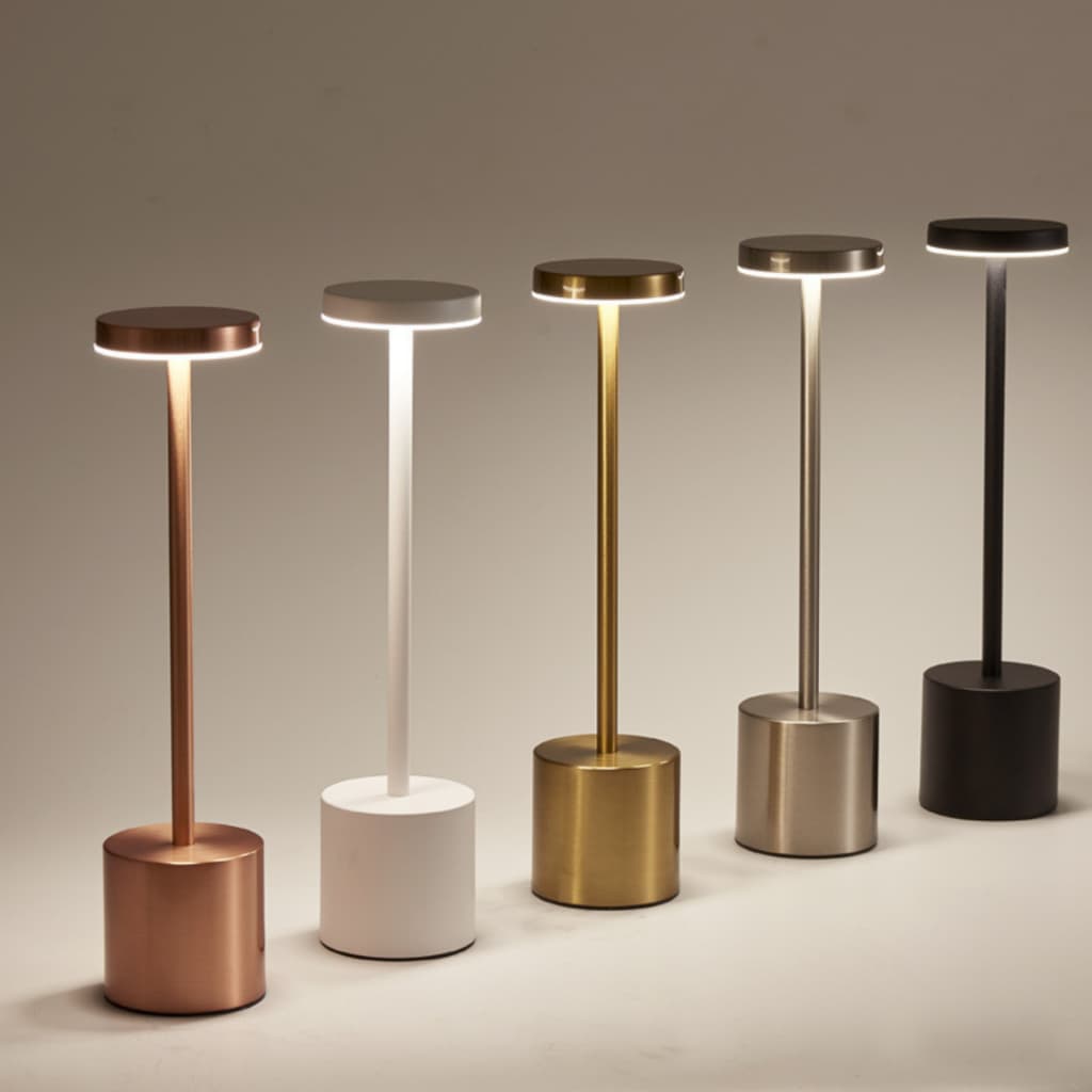 Luminária De Mesa Sem Fio Com Toque Recarregável LED Moderna Abajur Restaurante Leitura COD