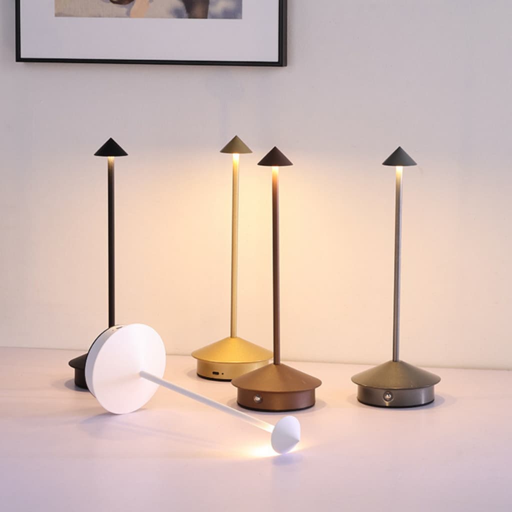 Luminária Lâmpada De Mesa Recarregável Restaurante Quarto Escritório Sem Fio Led Abajur Candeeiros