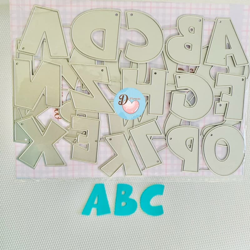 Faca de Corte Embossing - Alfabeto 4cm para Scrapbooking, EVA, Feltro e Artesanato