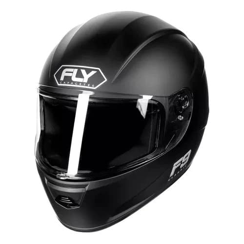 Capacete de moto Fly F9 Classic Preto Fosco F 9 F-9 Preto Brilhante